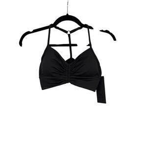 NWT Michi Black Ruched Racerback Sports Bra Size XS – Stretchy Activewear Top